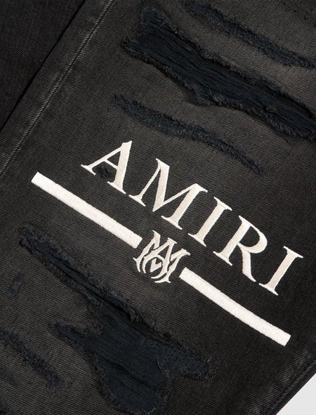 Amiri MA Bar Logo Jean Aged Black - La Familia Street Culture - Amiri - Amiri MA Bar Logo Jean Aged Black -