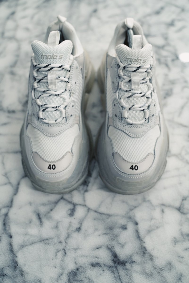 Balenciaga Triple S Clear Sole trainer - La Familia Street Culture - Balenciaga - Balenciaga Triple S Clear Sole trainer - La Familia Street Culture - All White - Balenci - Balenciaga