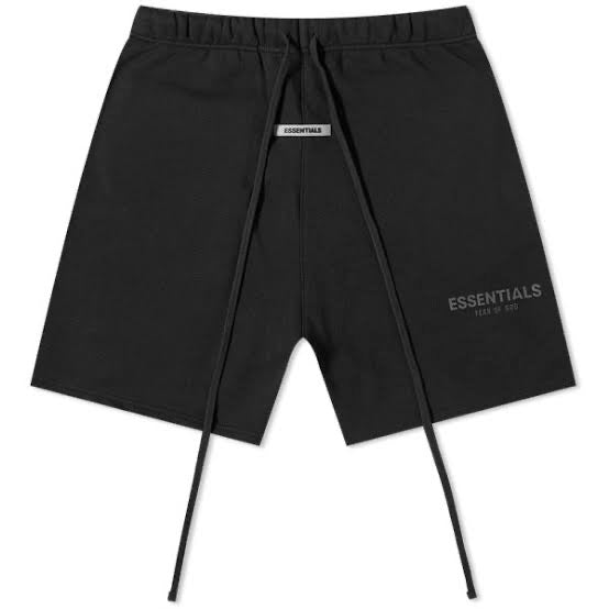 Fear Of God Essentials Black Sweat Shorts - La Familia Street Culture - FEAR OF GOD - Fear Of God Essentials Black Sweat Shorts - La Familia Street Culture -