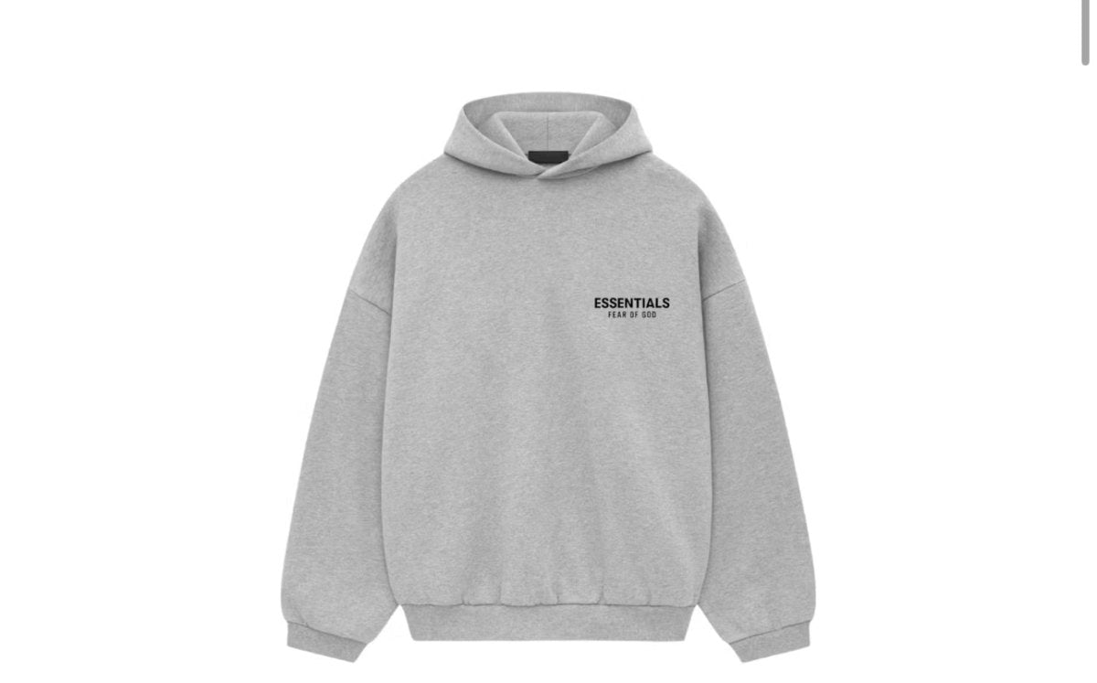 Fear of God Essentials Fleece Hoodie Light Heather Gray - La Familia Street Culture - FEAR OF GOD - Fear of God Essentials Fleece Hoodie Light Heather Gray - Fear of God Essentials Fleece Hoodie Light Heather Gray -