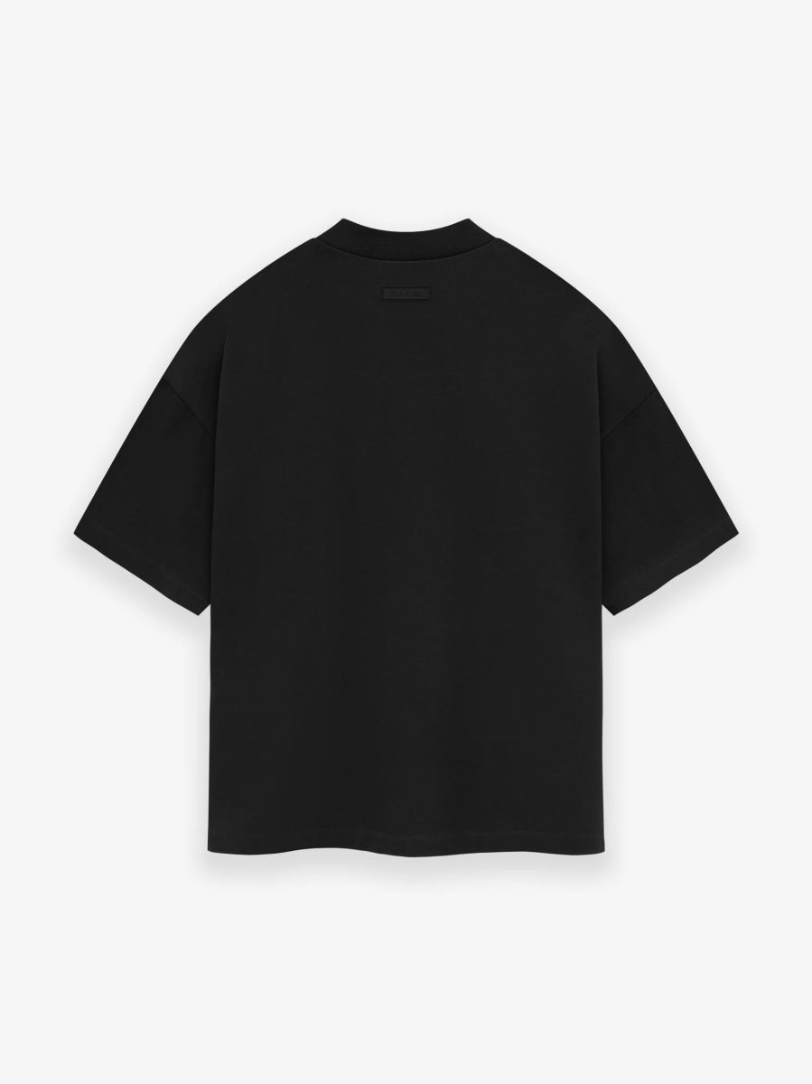 Fear of God Essentials Heavy Jersey Crewneck Tee Jet Black - La Familia Street Culture - FEAR OF GOD - Apparel - Fear Of God - Fear of God essentials
