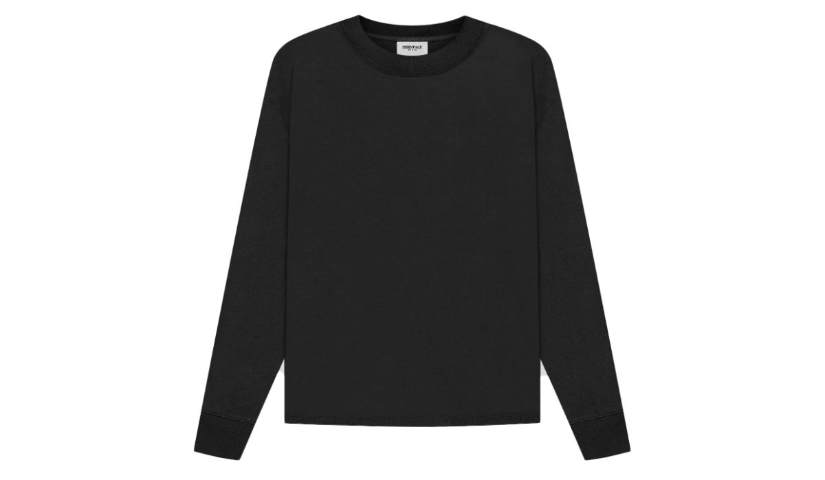 Fear of God Essentials Long Sleeve T-shirt Black/Stretch Limo - La Familia Street Culture - FEAR OF GOD - Fear of God Essentials Long Sleeve T-shirt Black/Stretch Limo - La Familia Street Culture - Fear of God Essentials Long Sleeve T-shirt Black/Stretch Limo -