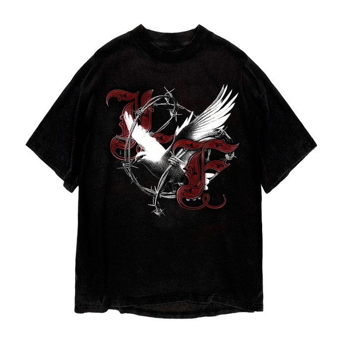 La Familia C/O Protect The Family Dove Tee Black/Tuscan Red