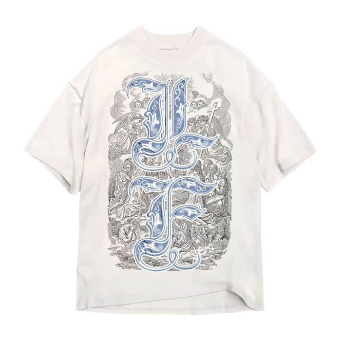 La Familia C/O Protect The Family “LF Angels” Tee Vintage White/Blue