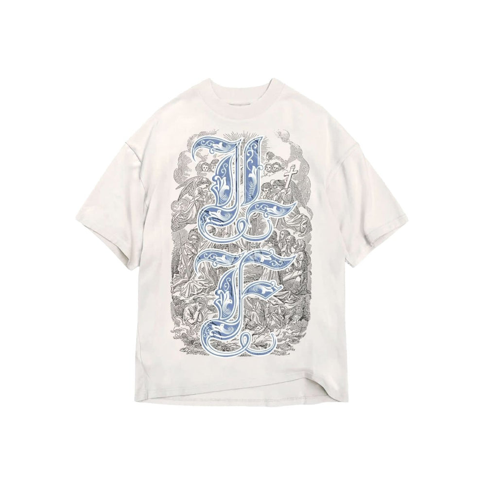 La Familia C/O Protect The Family “LF Angels” Tee Vintage White/Blue - La Familia Street Culture - La Familia Street Culture - Apparel - Hype - hype beast