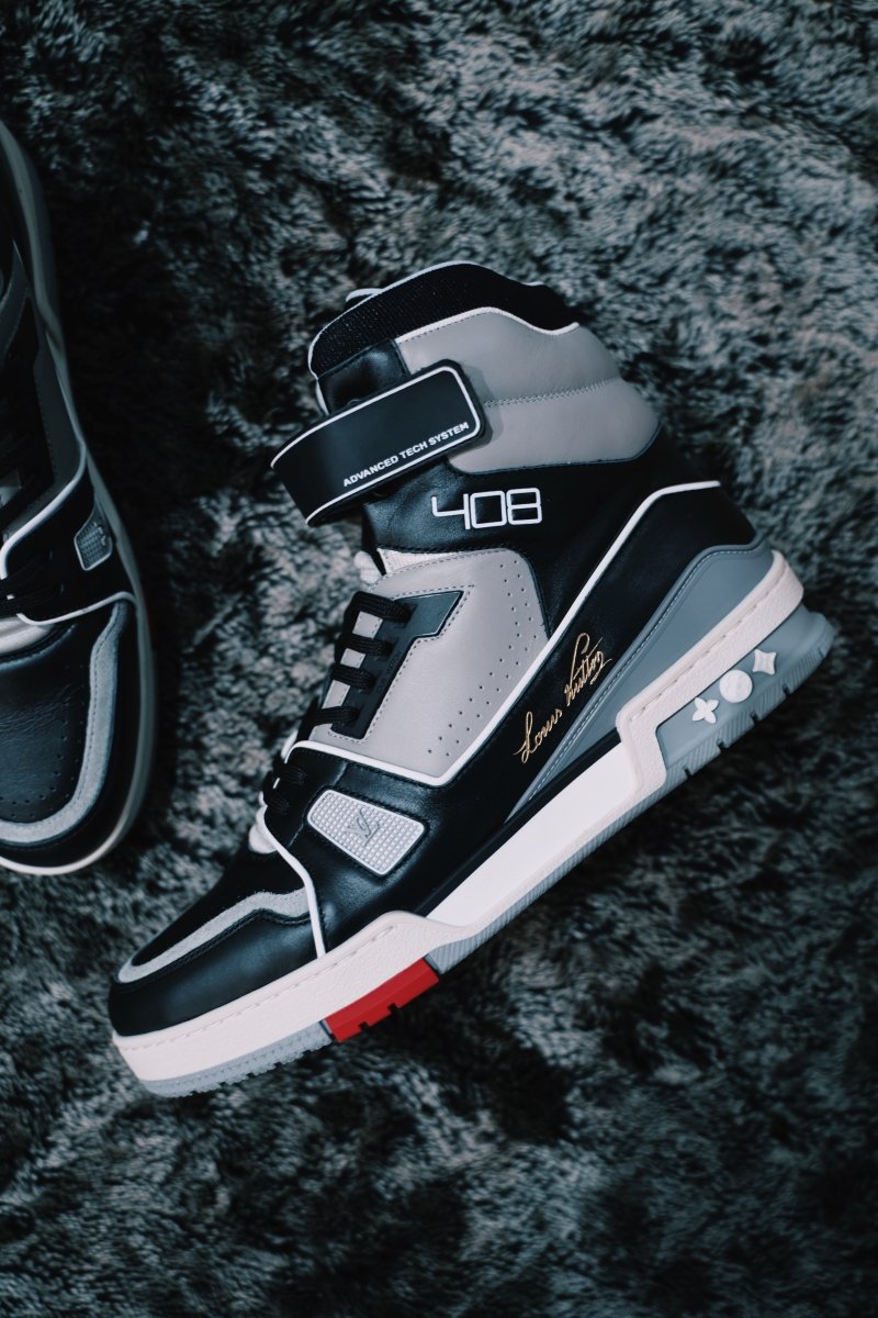 Louis Vuitton LV Trainer Sneaker Boot High Black Grey - La Familia Street Culture - Louis Vuitton - Louis Vuitton LV Trainer Sneaker Boot High Black Grey - La Familia Street Culture -