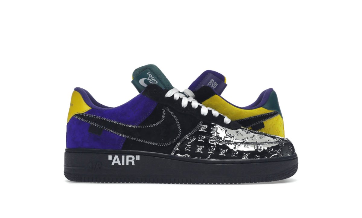 Louis Vuitton Nike Air Force 1 Low by Virgil Abloh Black Metallic Silver - La Familia Street Culture - Louis Vuitton - Louis Vuitton Nike Air Force 1 Low by Virgil Abloh Black Metallic Silver - La Familia Street Culture - 2022 - AF1 - Air Force