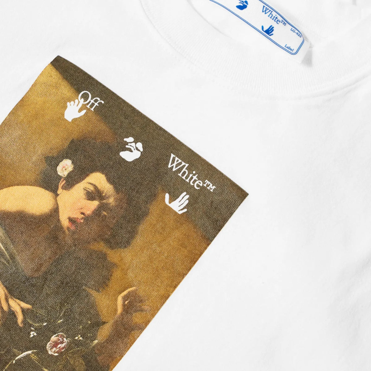 Off - White Caravaggio Boy Double Sleeve Tee White - La Familia Street Culture - Off - White - Off - White Caravaggio Boy Double Sleeve Tee White - La Familia Street Culture - Off - White Caravaggio Boy Double Sleeve Tee White -