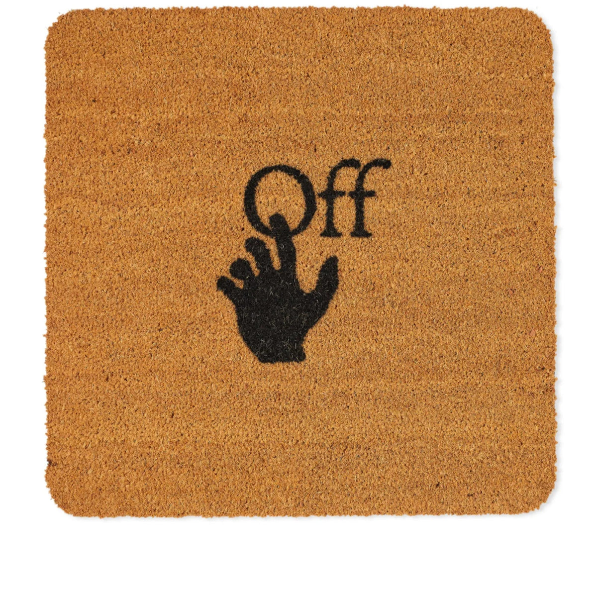 Off - White c/o Virgil Abloh Hand Logo Door Mat Brown Black - La Familia Street Culture - Off - White - Hype - hype beast - Hypebeast