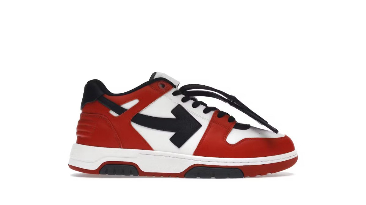 Off - White Out Of Office OOO Low Tops Black Red White - La Familia Street Culture - Off - White - Apparel - Hype - hype beast
