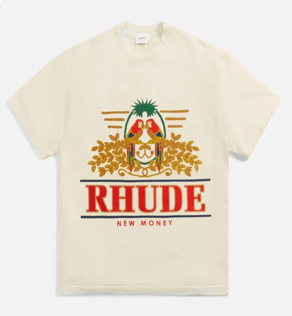 Rude Parakeet “New Money” Tee - White - La Familia Street Culture - Rhude - Rude Parakeet “New Money” Tee - White - La Familia Street Culture - Rude Parakeet “New Money” Tee - White -