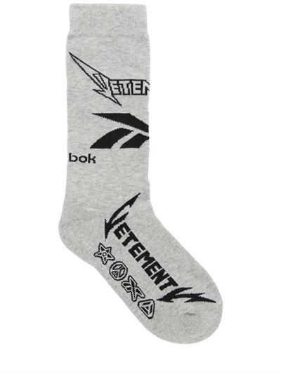 Vetements metal logo cotton blend socks - La Familia Street Culture - Vetements - Vetements metal logo cotton blend socks - La Familia Street Culture -