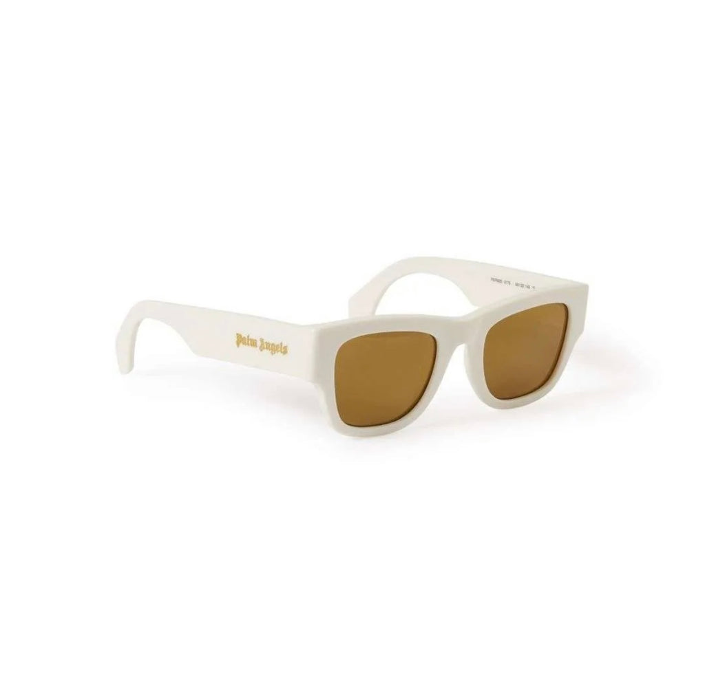 Palm Angels Volcan Sunglasses White Mirror Gold - La Familia Street Culture
