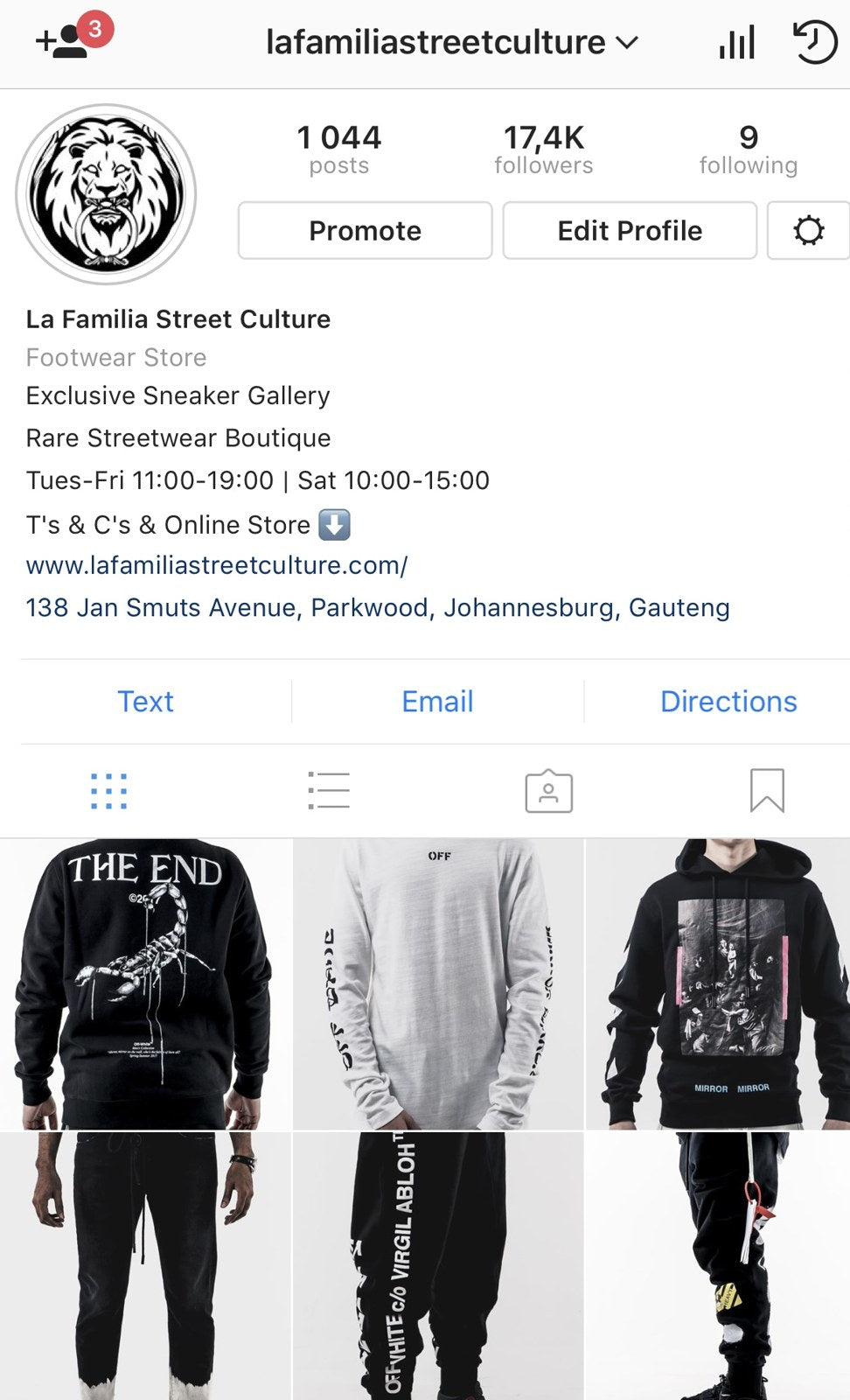 La Familia Street Culture Instagram profile, June 2017: Exclusive Sneaker Gallery, Rare Streetwear Boutique