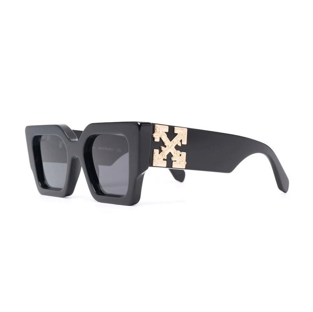 Off-White Catalina Rectangular Frame Sunglasses Black/Gold - La Familia Street Culture