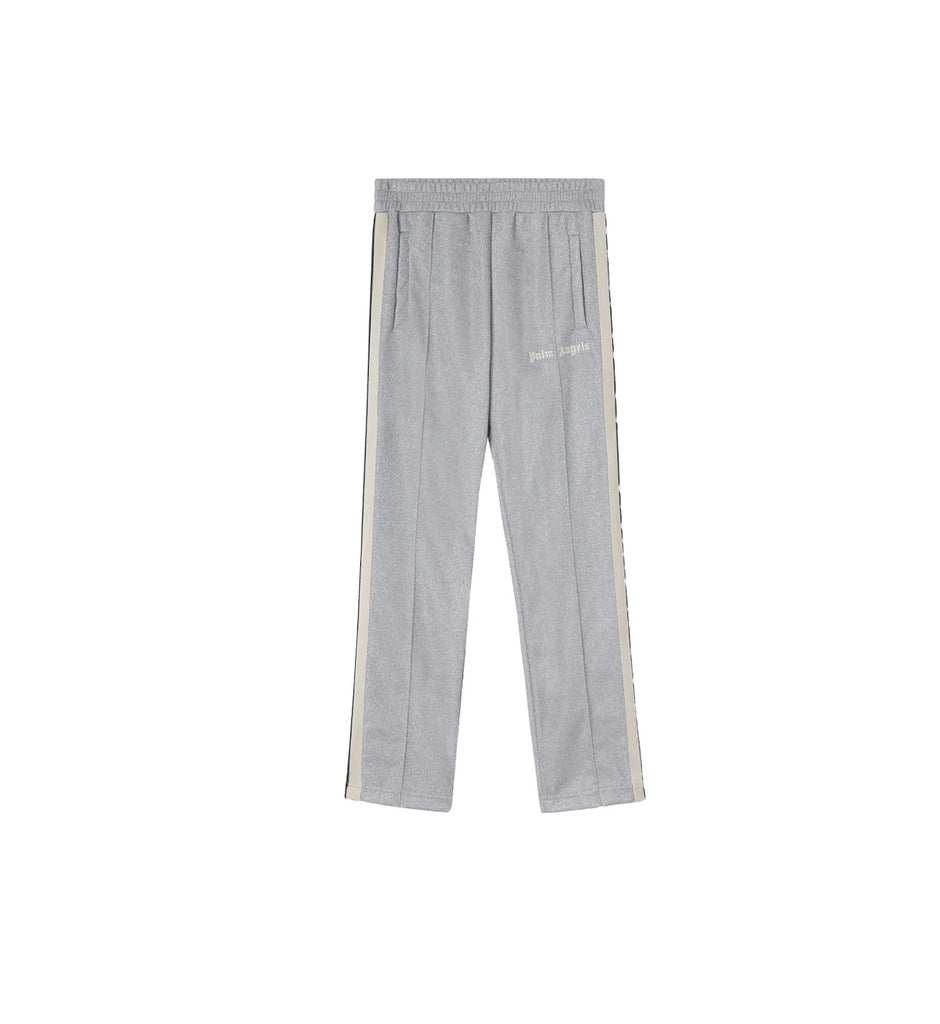 Palm Angels Silver Lurex Sparkly Track Pants