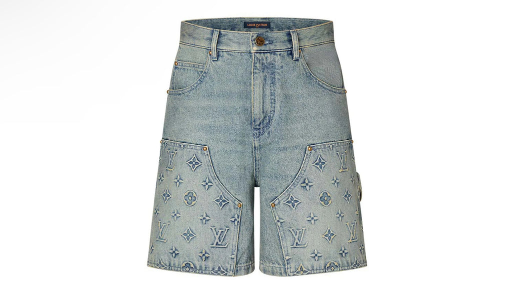 Louis Vuitton Denim Carpenter Shorts Blue