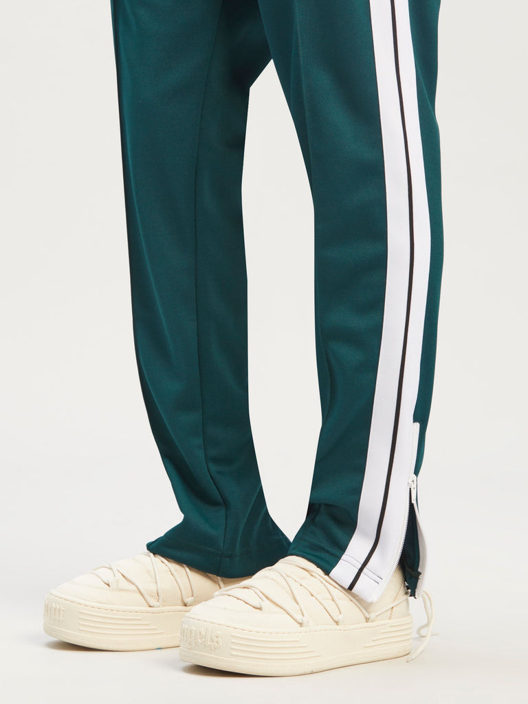 Palm Angels Green Polyester Classic Logo Track Pants