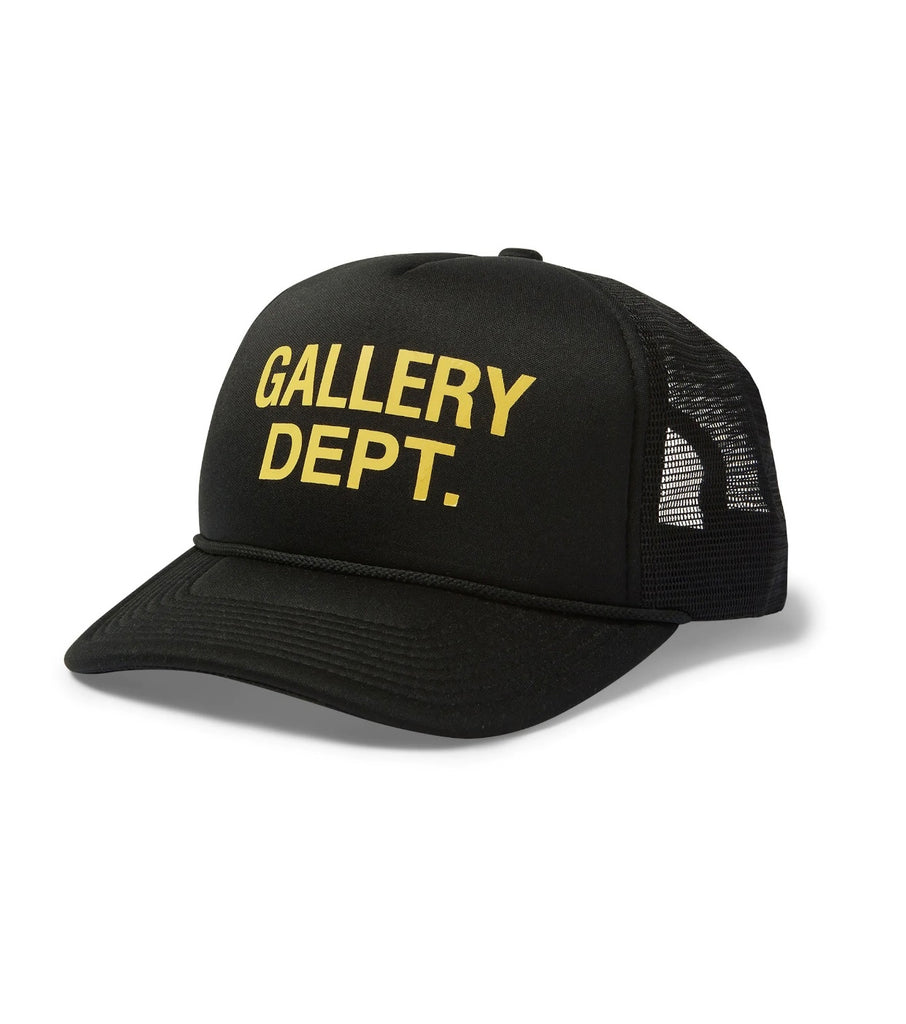 Gallery Dept. Black Yellow Logo Trucker Hat