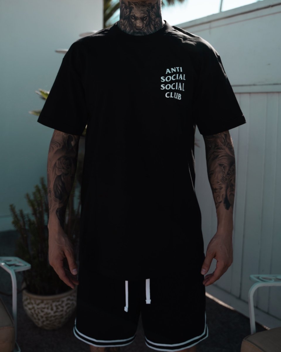 Anti Social Social Club Black Cotton Cherry Blossom ASSC T-Shirt - La Familia Street Culture - ANTI SOCIAL SOCIAL CLUB - Anti Social Social Club Black Cotton Cherry Blossom ASSC T-Shirt - La Familia Street Culture - Anti Social Social Club - ASSC - Cherry Blossom