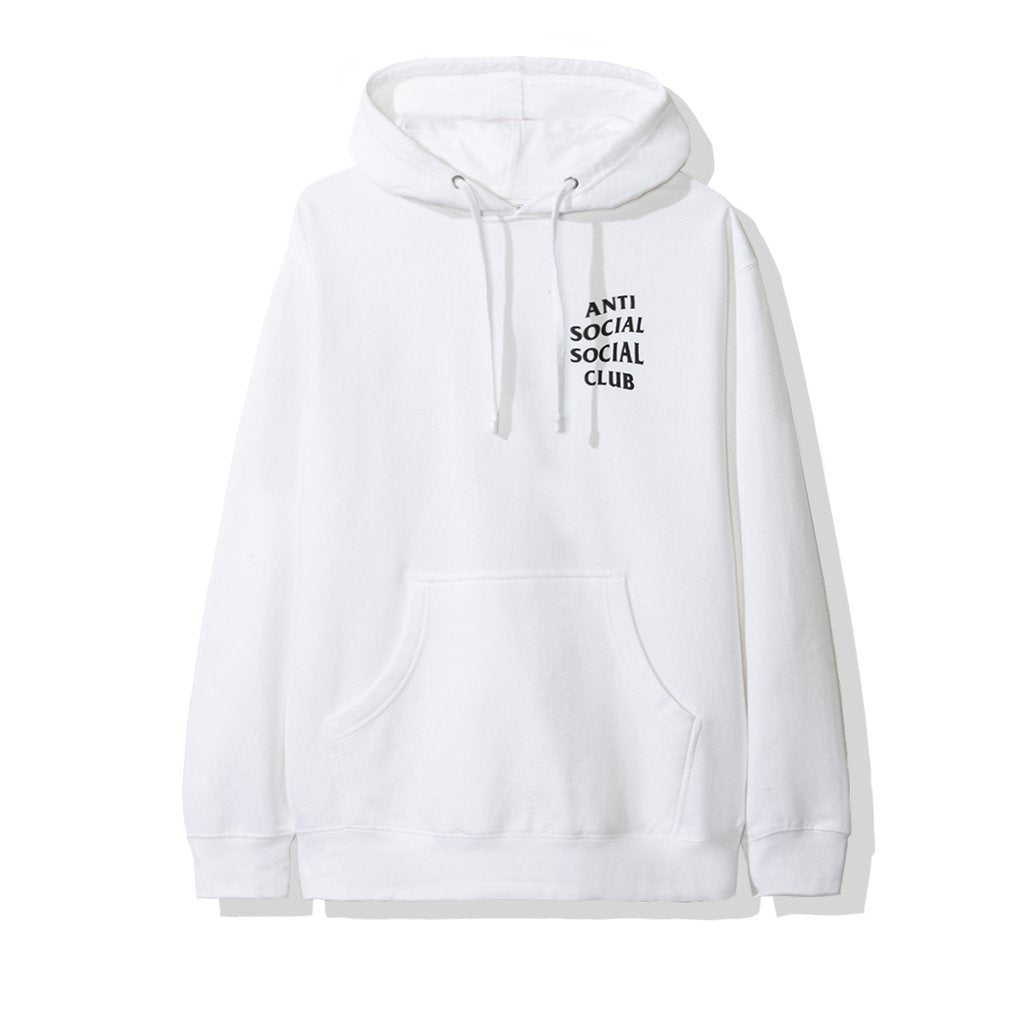 Anti Social Social Club White Cotton 'ASSC' Logo Hooded Sweatshirt - La Familia Street Culture - ANTI SOCIAL SOCIAL CLUB - Anti Social Social Club White Cotton 'ASSC' Logo Hooded Sweatshirt - La Familia Street Culture - Anti Social Social Club - Apparel - ASSC