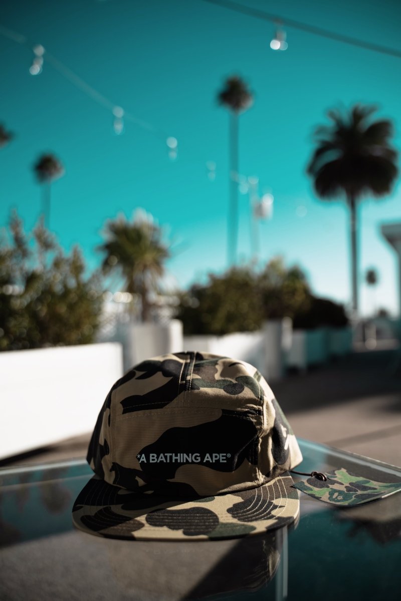 Bape 1st Camo jet cap, yellow - La Familia Street Culture - BAPE - Bape 1st Camo jet cap, yellow - La Familia Street Culture - 5 panel cap - A bathing ape - Bape