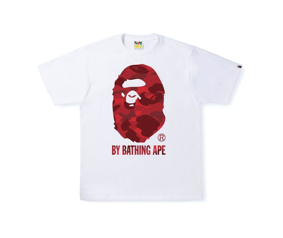 Bape Colour Camo By Bathing Ape tee - White/ Red - La Familia Street Culture - BAPE - Bape Colour Camo By Bathing Ape tee - White/ Red - La Familia Street Culture - Bape Colour Camo By Bathing Ape tee - White/ Red - 