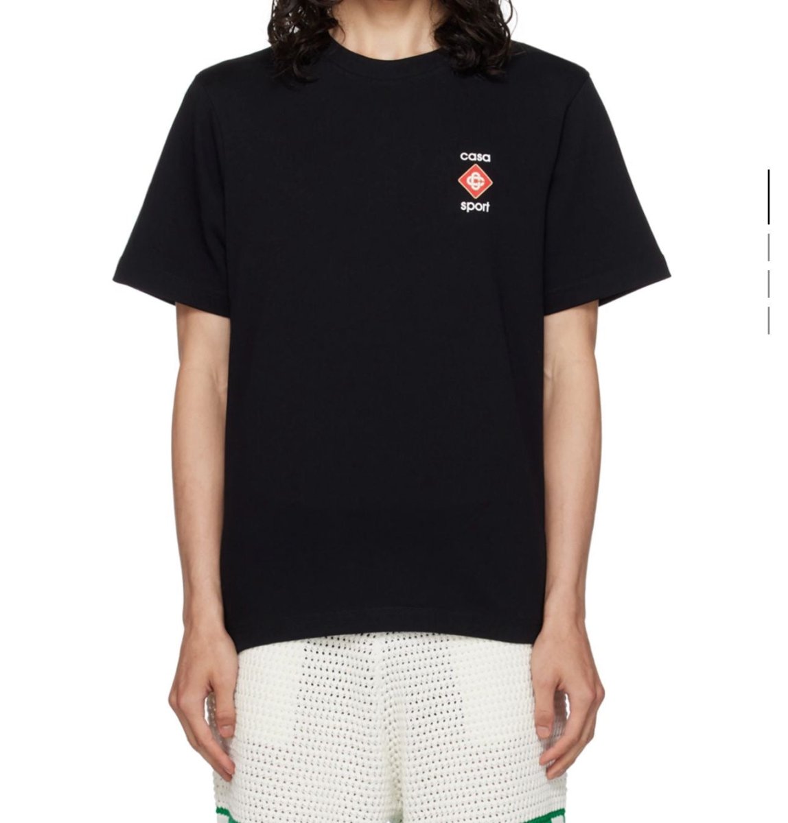 Casablanca SSENSE Exclusive Black Casa Sport T-shirt - La Familia Street Culture - Casablanca - Apparel - Casablanca SSENSE Exclusive Black Casa Sport T-shirt - Hype
