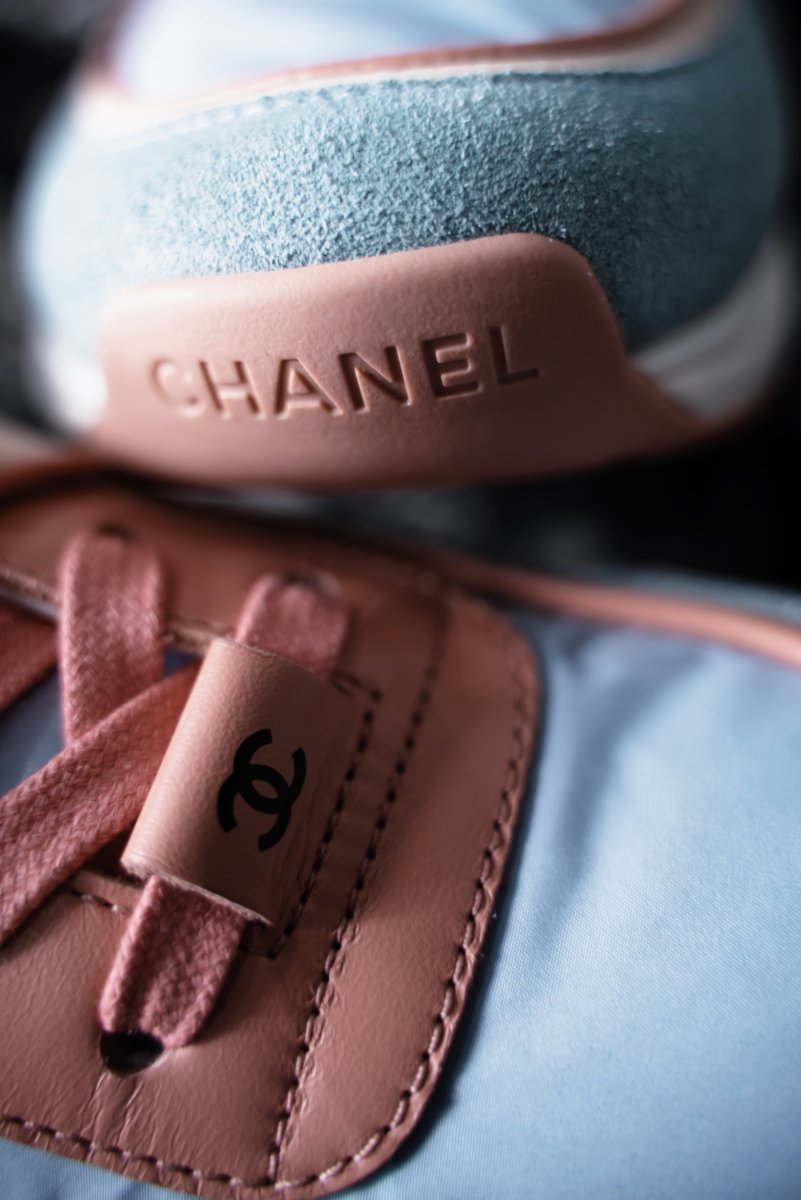 Chanel Trainers "Coral/Blue" - La Familia Street Culture - Chanel - Chanel Trainers "Coral/Blue" - La Familia Street Culture - chanel - coral - hype beast