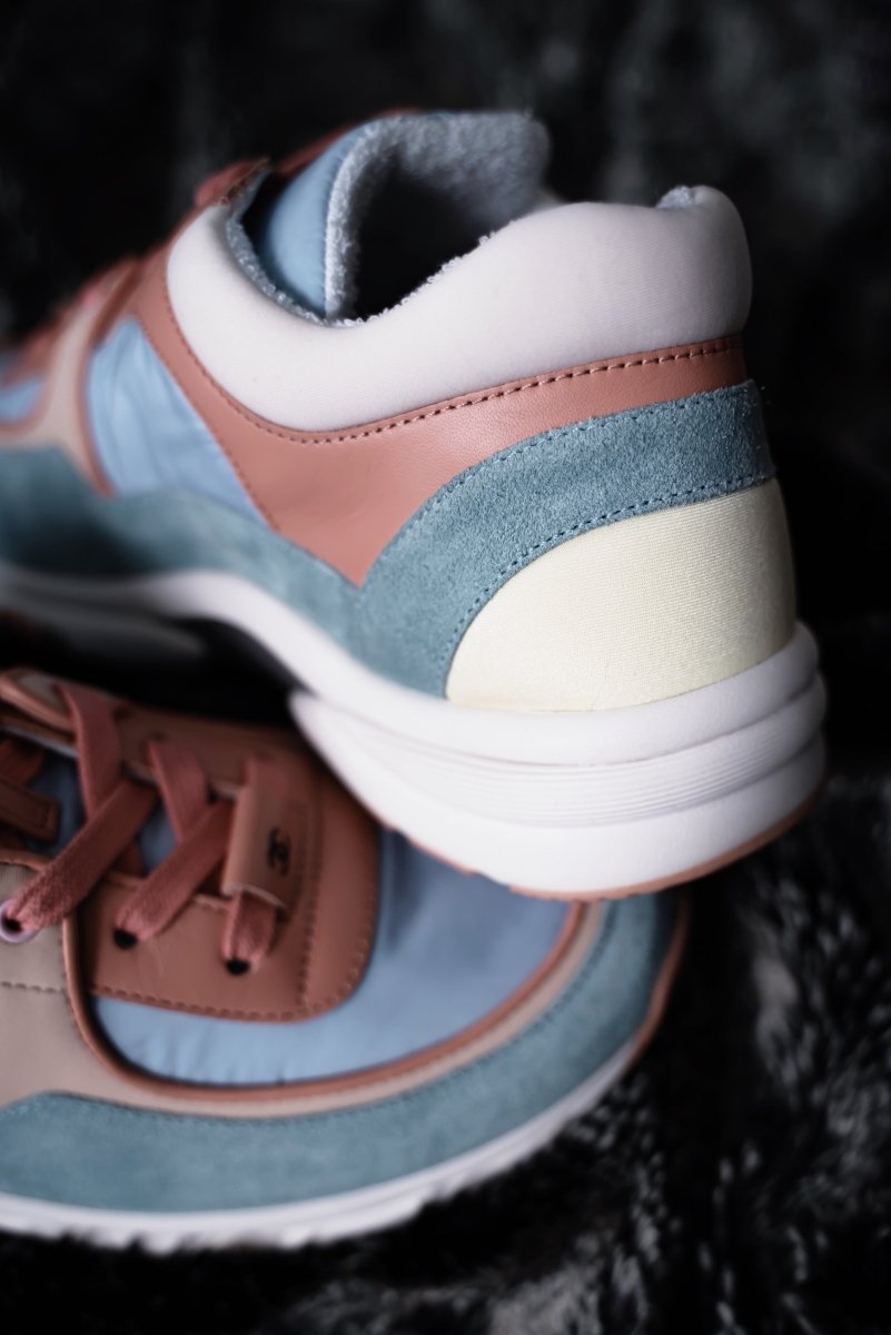 Chanel Trainers "Coral/Blue" - La Familia Street Culture - Chanel - Chanel Trainers "Coral/Blue" - La Familia Street Culture - chanel - coral - hype beast