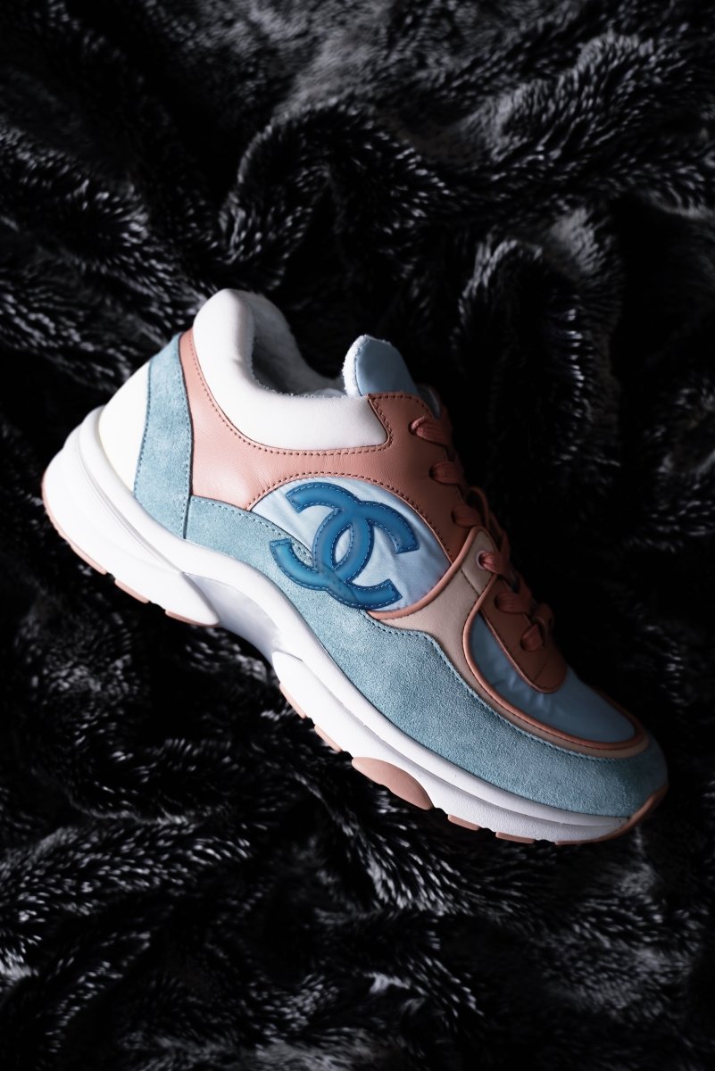 Chanel Runners Blue And Pink Chanel Sneakers RARE COLOUR WAY