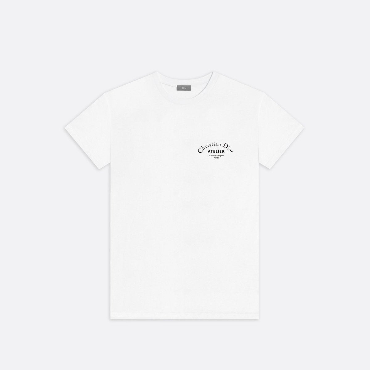 Christian Dior Homme White Christian Dior Atelier Short Sleeve T-Shirt - La Familia Street Culture - CHRISTIAN DIOR - Christian Dior Homme White Christian Dior Atelier Short Sleeve T-Shirt - La Familia Street Culture - Atelier - Christian Dior - Dior
