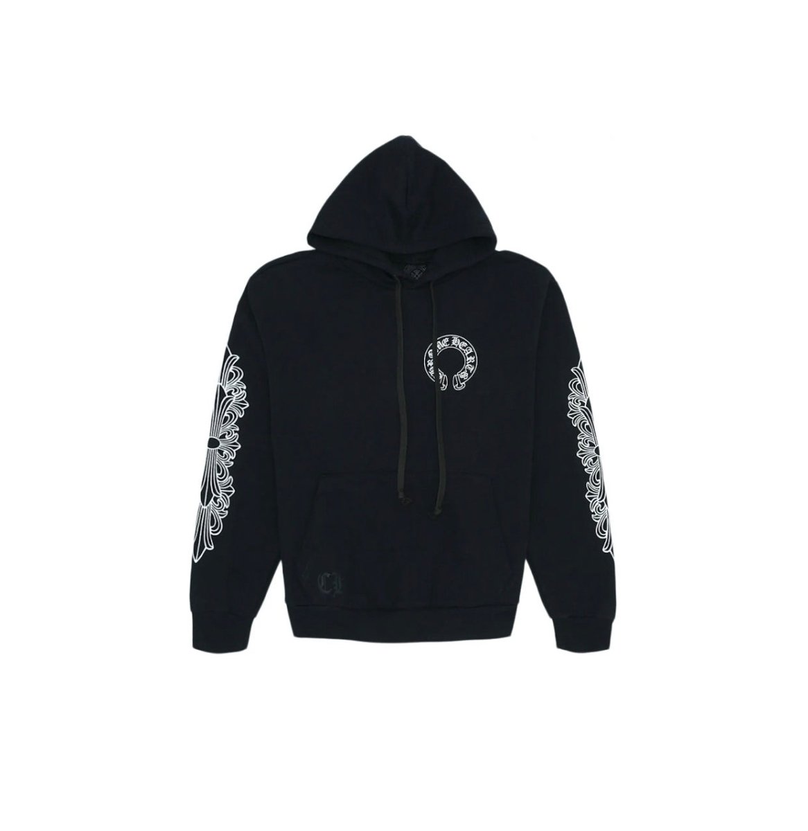 Chrome Hearts horseshoe floral hoodie black - La Familia Street Culture - Chrome Hearts - Chrome Hearts horseshoe floral hoodie black - La Familia Street Culture - 2024 - Apparel - Black