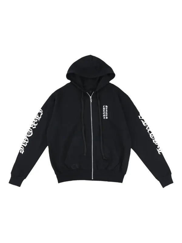 Chrome Hearts Logo Print Zip - Up Hoodie - La Familia Street Culture - Chrome Hearts - Chrome Hearts Logo Print Zip - Up Hoodie - 2025 - Apparel - Cape Town
