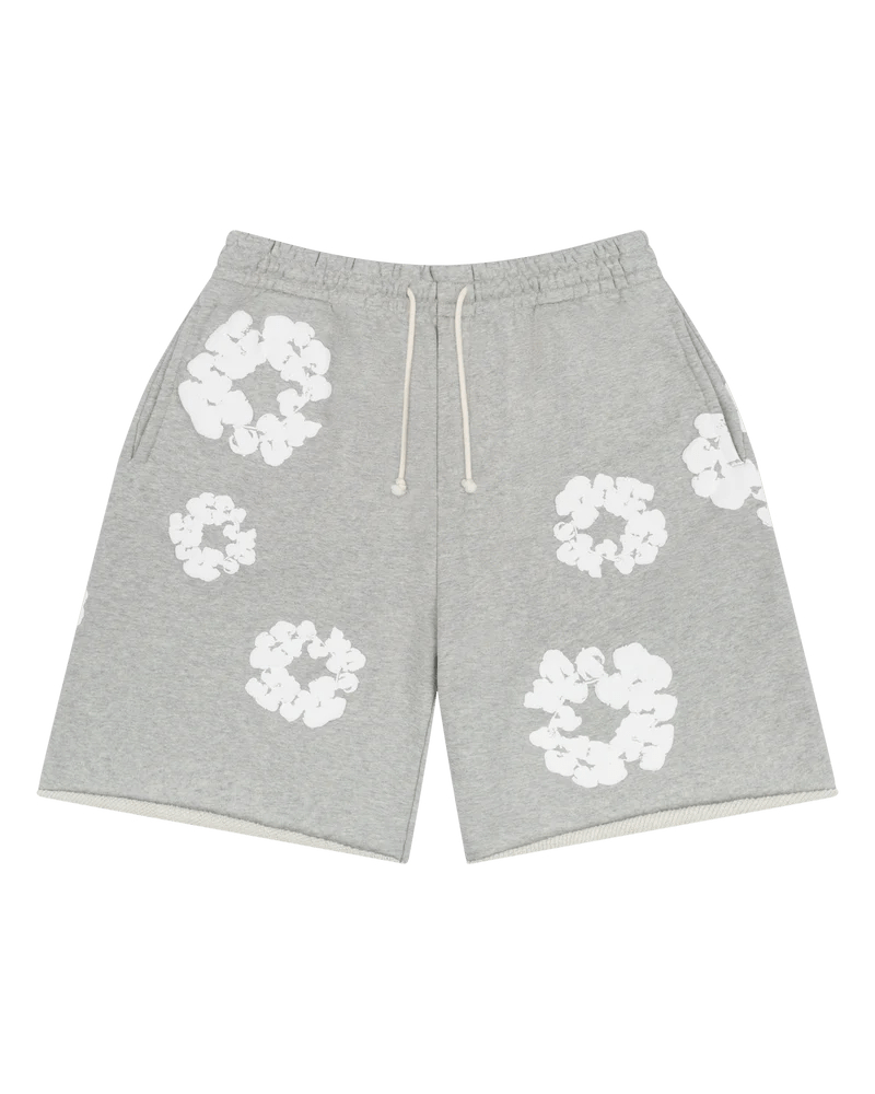Denim Tears The Cotton Wreath Shorts Grey - La Familia Street Culture - Denim Tears - Denim Tears The Cotton Wreath Shorts Grey - Denim Tears The Cotton Wreath Shorts Grey - 