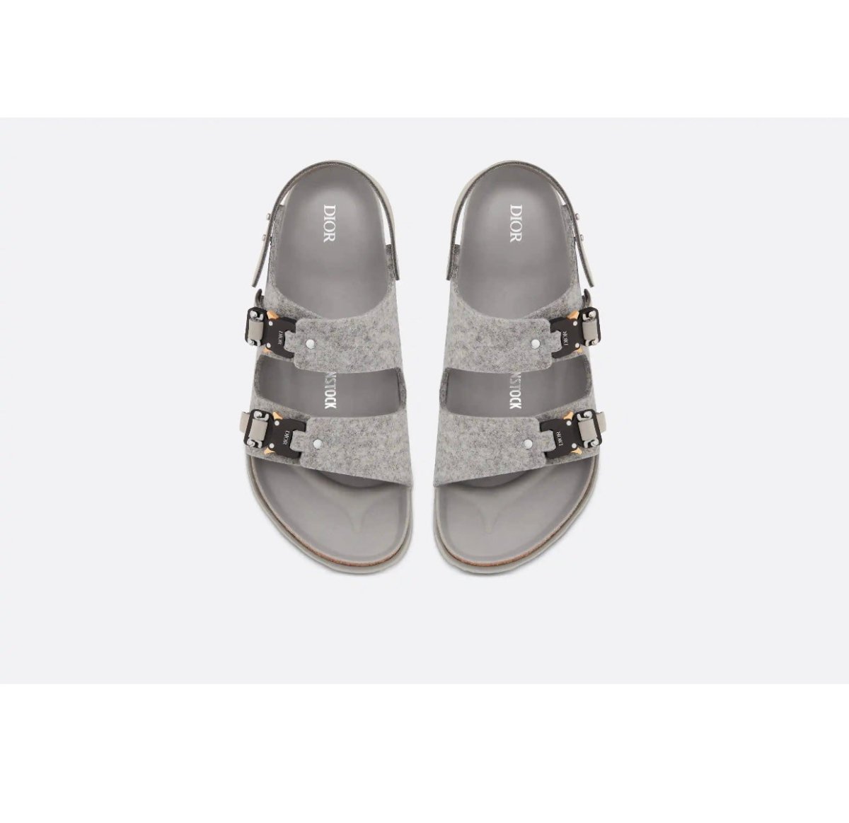 Dior By Birkenstock Milano Sandal Grey - La Familia Street Culture - CHRISTIAN DIOR - Dior By Birkenstock Milano Sandal Grey - La Familia Street Culture - Dior x Birkenstock Milano Sandal - 