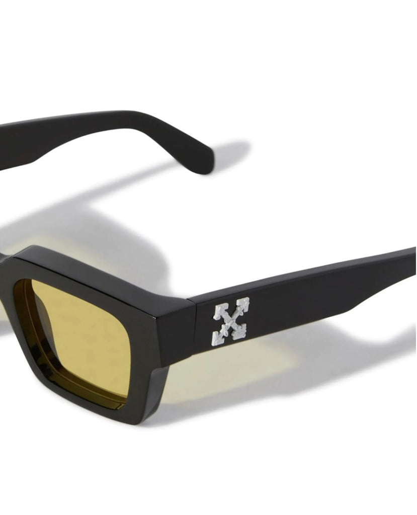 Off-White Sunglasses Virgil Rectangular Frame- Black/Yellow - La Familia Street Culture