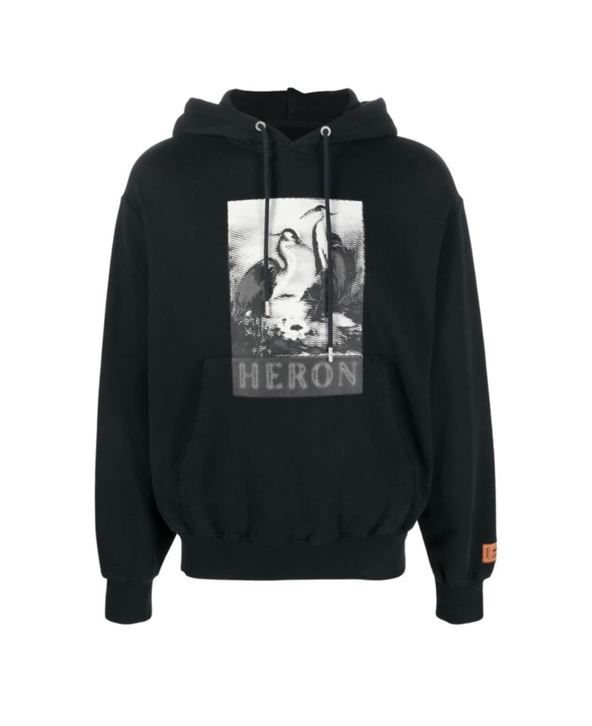 Heron Preston NF Heron BW hoodie- black halftone - La Familia Street Culture
