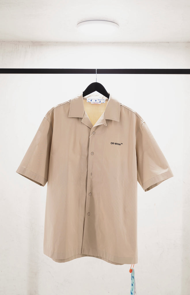 Off-White Caravag Arrow Holiday Shirt Sand Beige