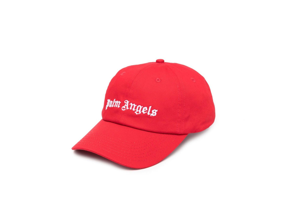 Palm Angels Classic Logo Cap -Red/White