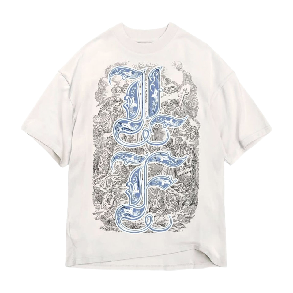 La Familia C/O Protect The Family “LF Angels” Tee Vintage White/Blue