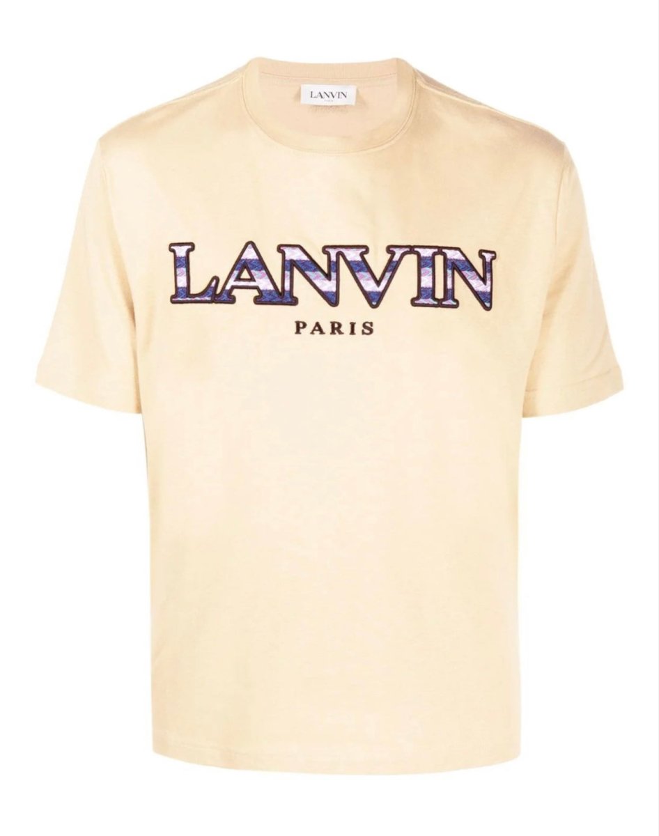 Lanvin embroidered logo tee beige clair - La Familia Street Culture - Lanvin - Lanvin embroidered logo tee beige clair - La Familia Street Culture - La Familia - La Familia Sneakers - La Familia South Africa