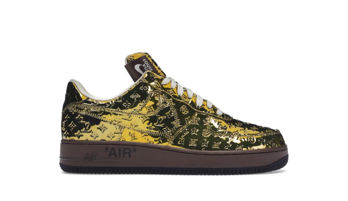 Louis Vuitton Nike Air Force 1 Low by Virgil Abloh Metallic Gold - La Familia Street Culture - Louis Vuitton - Louis Vuitton Nike Air Force 1 Low by Virgil Abloh Metallic Gold - La Familia Street Culture - 2022 - AF1 - Air Force