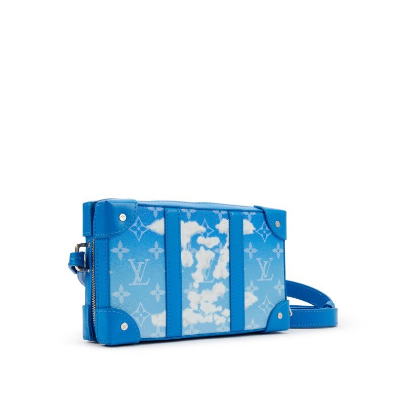 Louis Vuitton Virgil Abloh Blue Monogram Clouds Coated Canvas Soft Trunk Wallet Silver Hardware, 2020 - La Familia Street Culture - Louis Vuitton - 2020 - Collab - collaboration