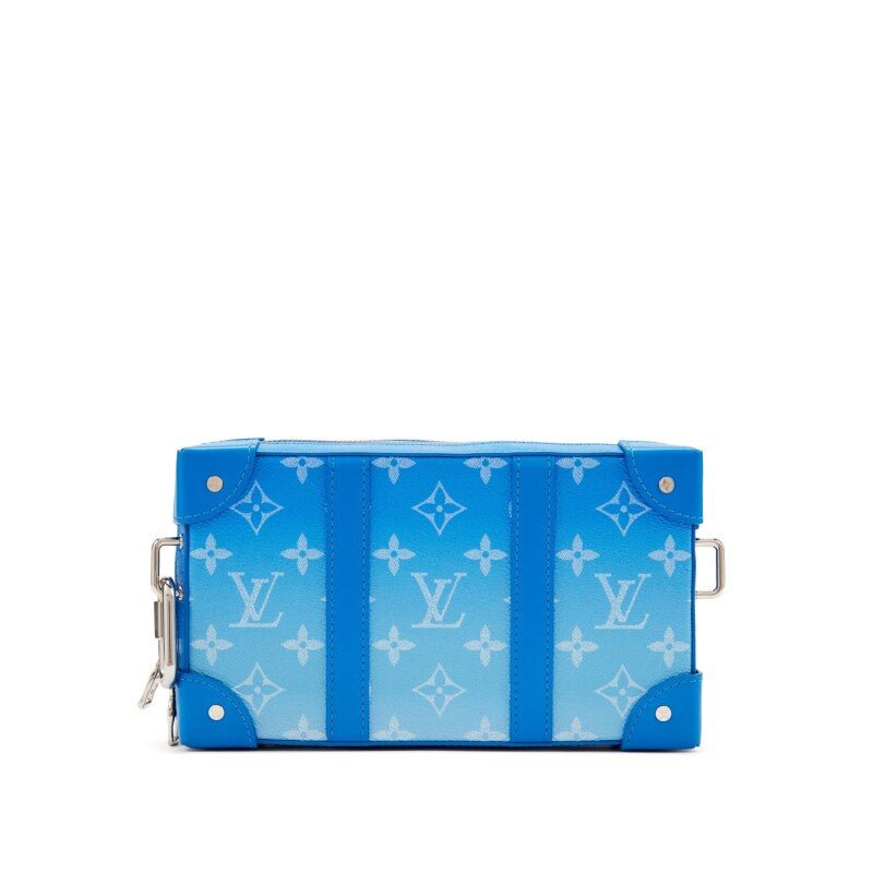 Louis Vuitton Virgil Abloh Blue Monogram Clouds Coated Canvas Soft Trunk Wallet Silver Hardware, 2020 - La Familia Street Culture - Louis Vuitton - 2020 - Collab - collaboration