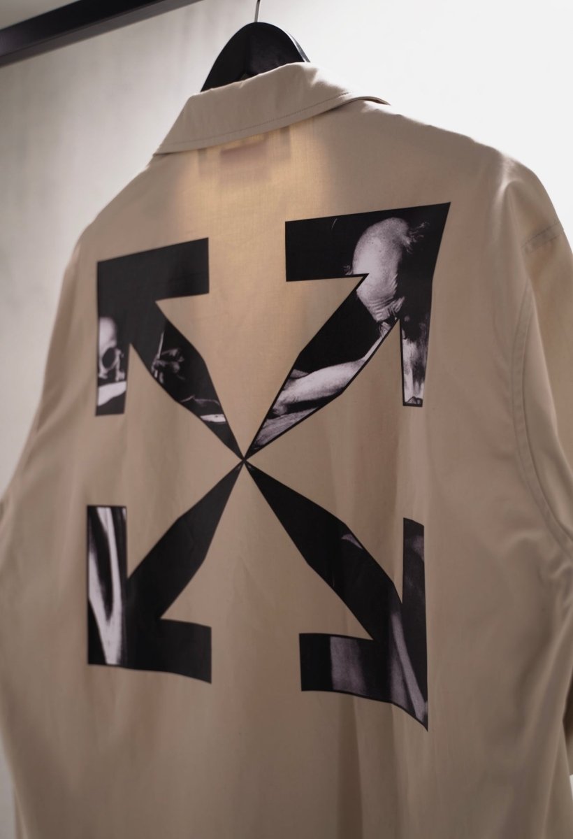 Off - White Caravag Arrow Holiday Shirt Sand Beige - La Familia Street Culture - Off - White - Off - White Caravag Arrow Holiday Shirt Sand Beige - La Familia Street Culture - Off - White Caravag Arrow Holiday Shirt Sand Beige - 