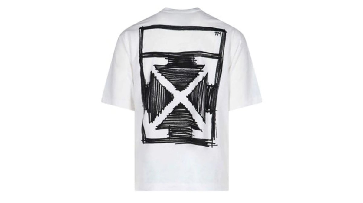 Off - White Sketch Arrows Logo T-shirt White - La Familia Street Culture - Off - White - Apparel - Hype - hype beast
