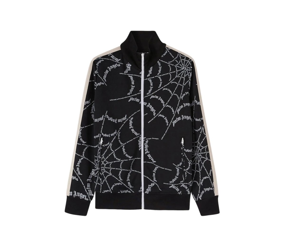 Palm Angels Black Spider Web Classic Jacket - La Familia Street Culture - PALM ANGELS - Palm Angels Black Spider Web Classic Jacket - La Familia Street Culture - La Familia - La Familia Sneakers - La Familia South Africa