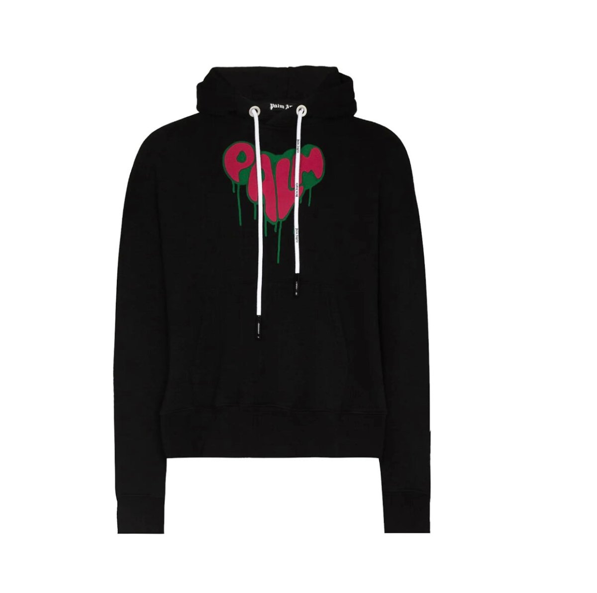 Palm Angels Palm Spray Heart Hoodie- Black Red Green - La Familia Street Culture - PALM ANGELS