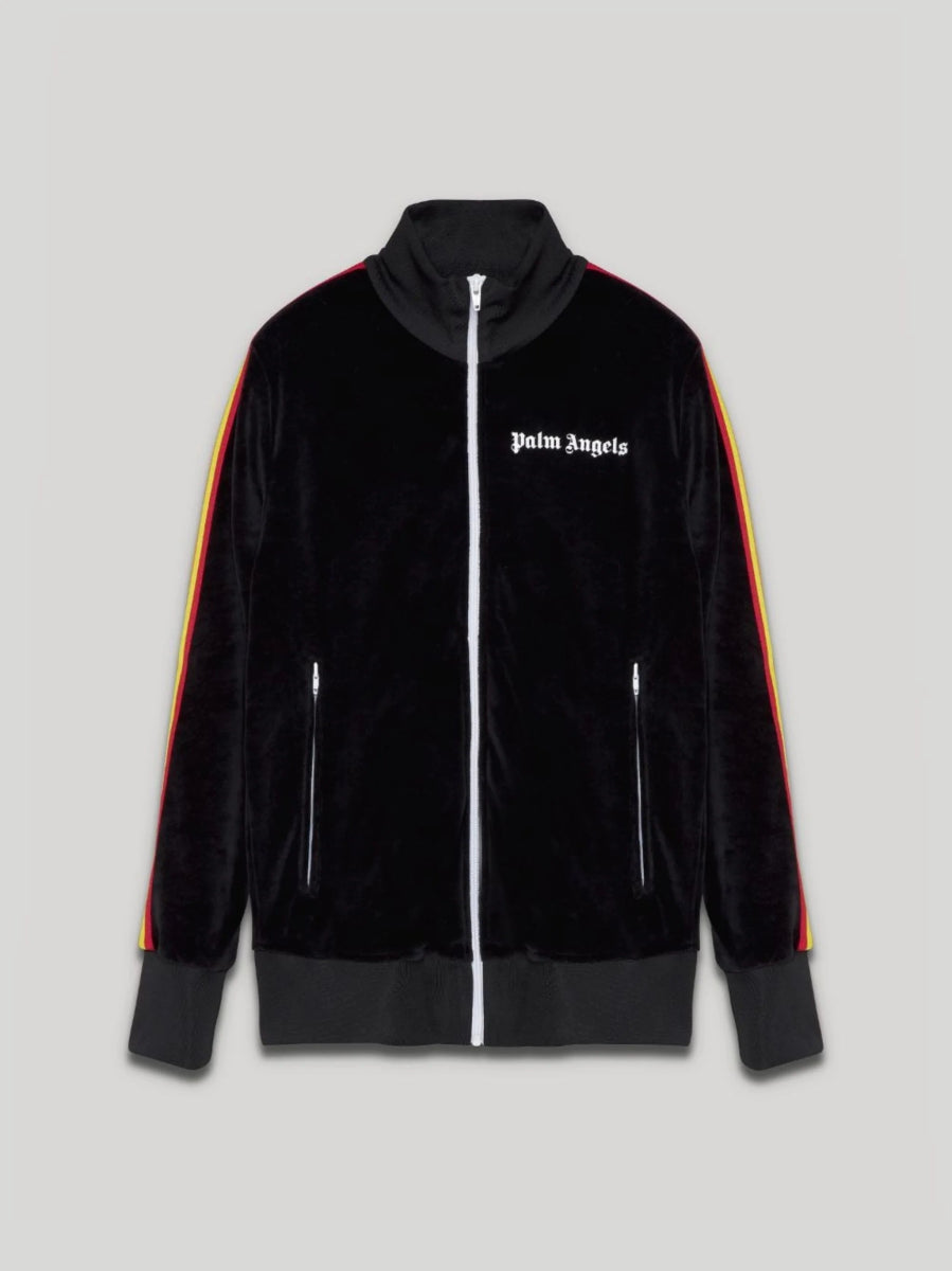 Palm Angels Rainbow Track Jacket Black Multicolour - La Familia Street Culture - PALM ANGELS